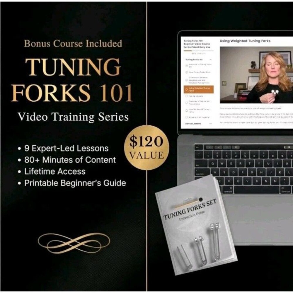 Tuning Forks for Healing Set 128Hz, 256Hz, 512Hz — Essential Yoga and Meditation - Picture 12 of 14